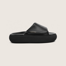 Women's Space-Star Slide slip-ons in black leather