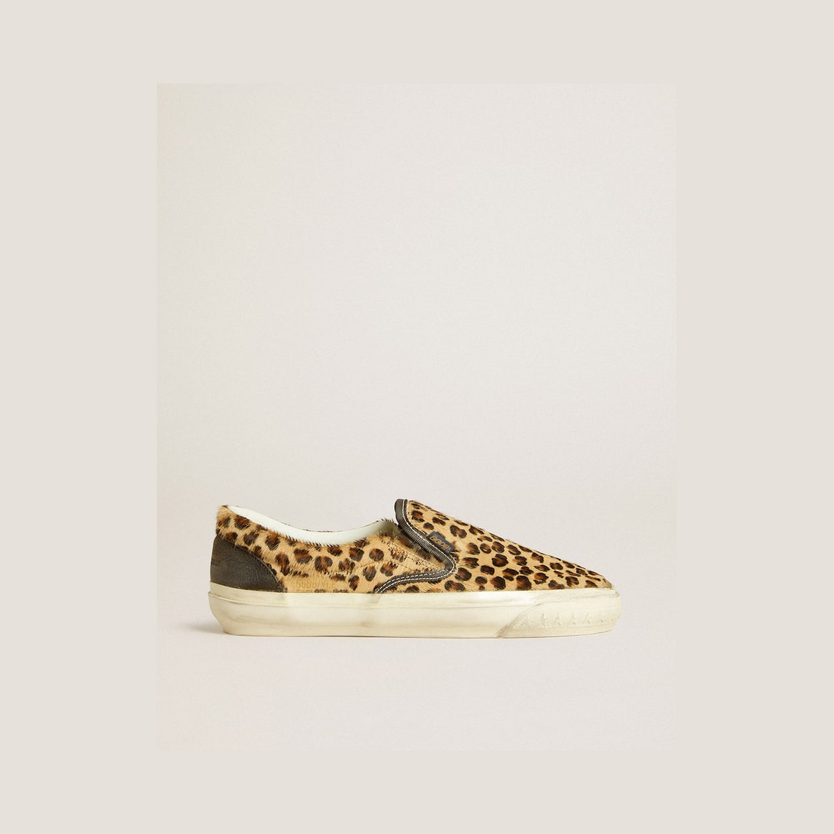 Women's VCE Penstar in leopard-print pony skin with black leather heel tab