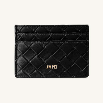 Woven Texture Card Holder - Black