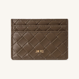 Woven Texture Card Holder - Cocoa Brown