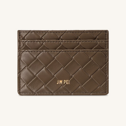 Woven Texture Card Holder - Cocoa Brown