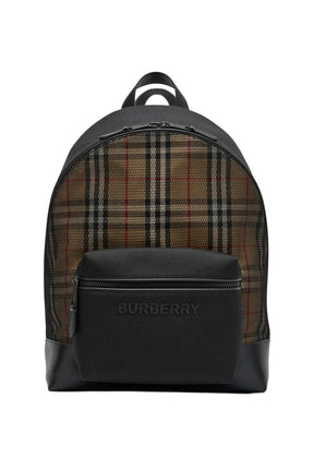 Burberry Mesh Checkered Backpack in Beige