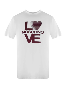 Love Moschino Distinctive Love Moschino Logo White T-Shirt