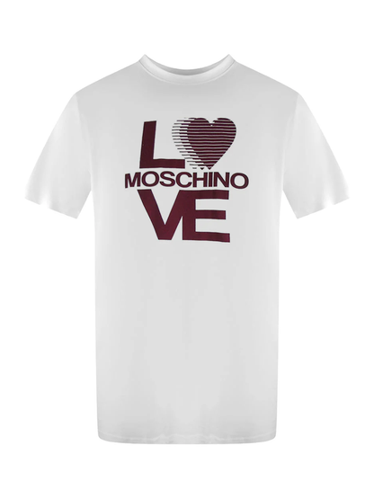 Love Moschino Distinctive Love Moschino Logo White T-Shirt