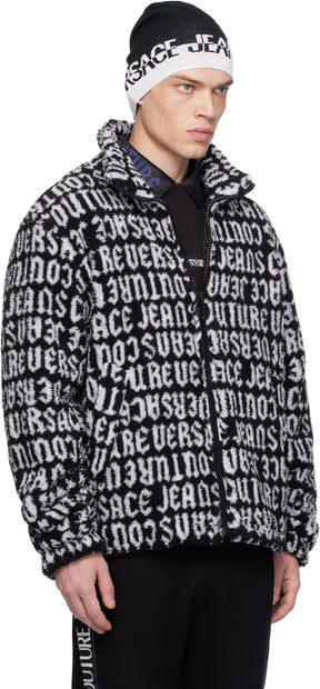 Black & White Logomania Teddy Jacket