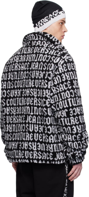 Black & White Logomania Teddy Jacket