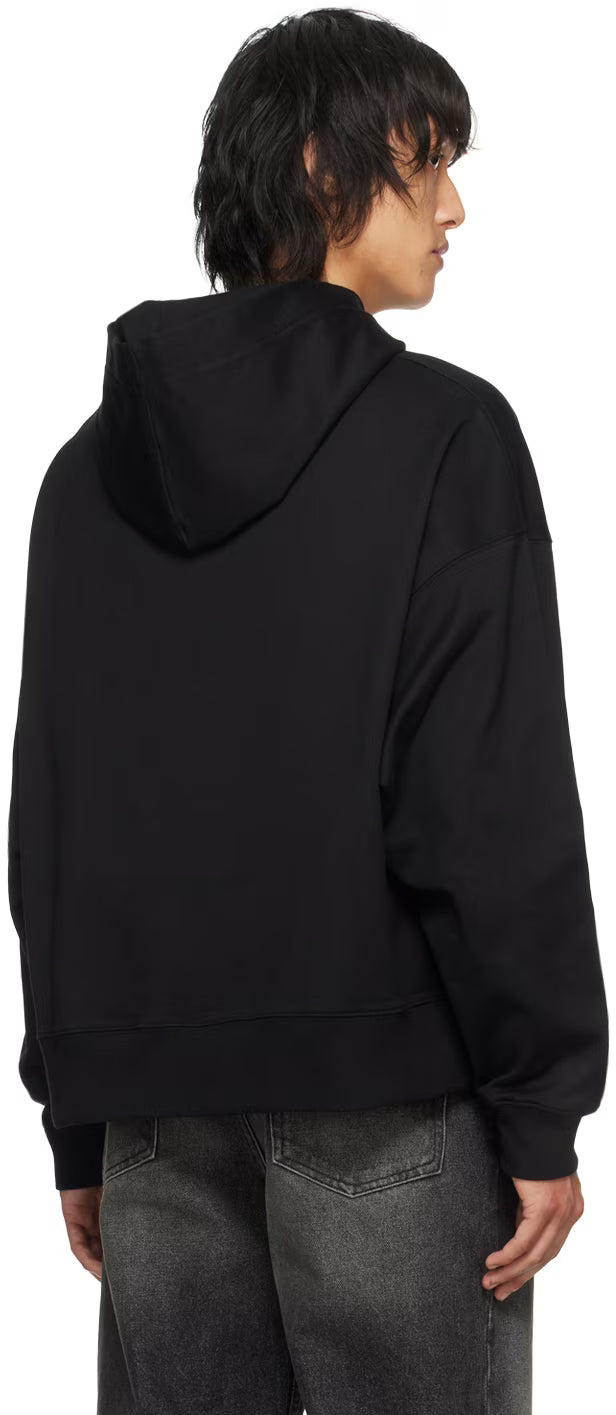 Black Monogram Pin Hoodie