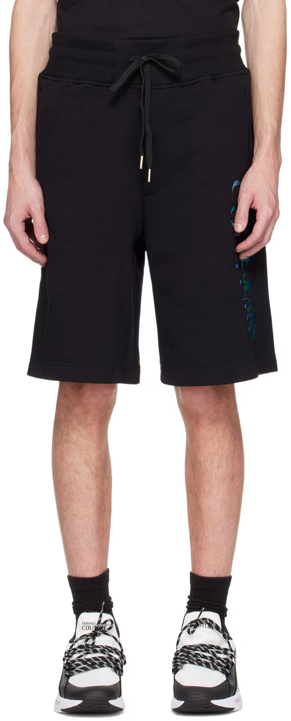 Black Printed Shorts