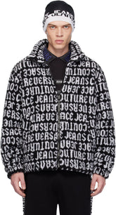 Black & White Logomania Teddy Jacket