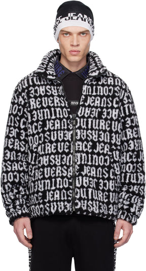 Black & White Logomania Teddy Jacket
