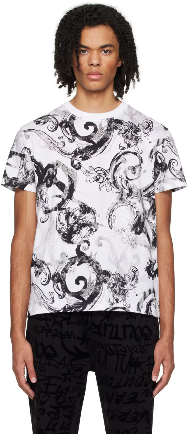 White Watercolor Couture T-Shirt