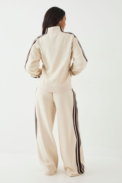DSGN Studio Side Stripe Funnel Neck Zip Through Bomber Tracksuit