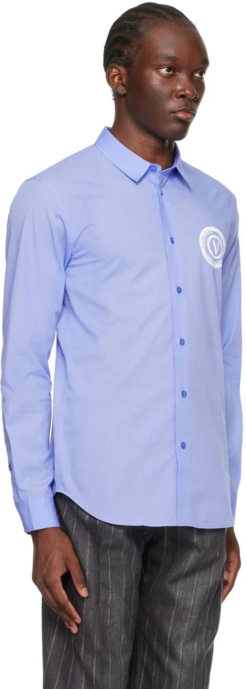 Blue V-Emblem Shirt