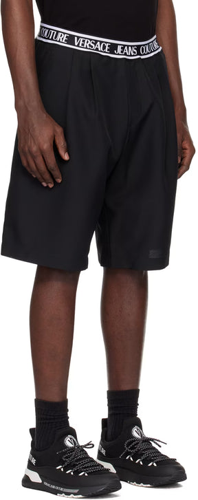 Black Jacquard Shorts