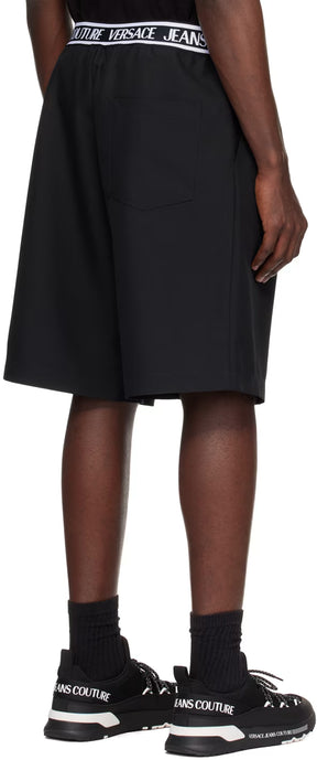 Black Jacquard Shorts