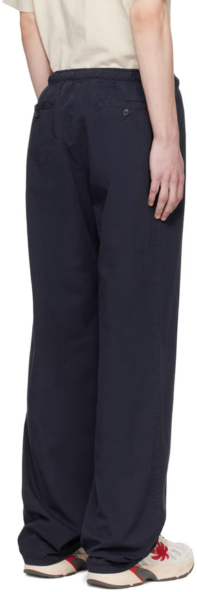 Navy Embroidered Sweatpants