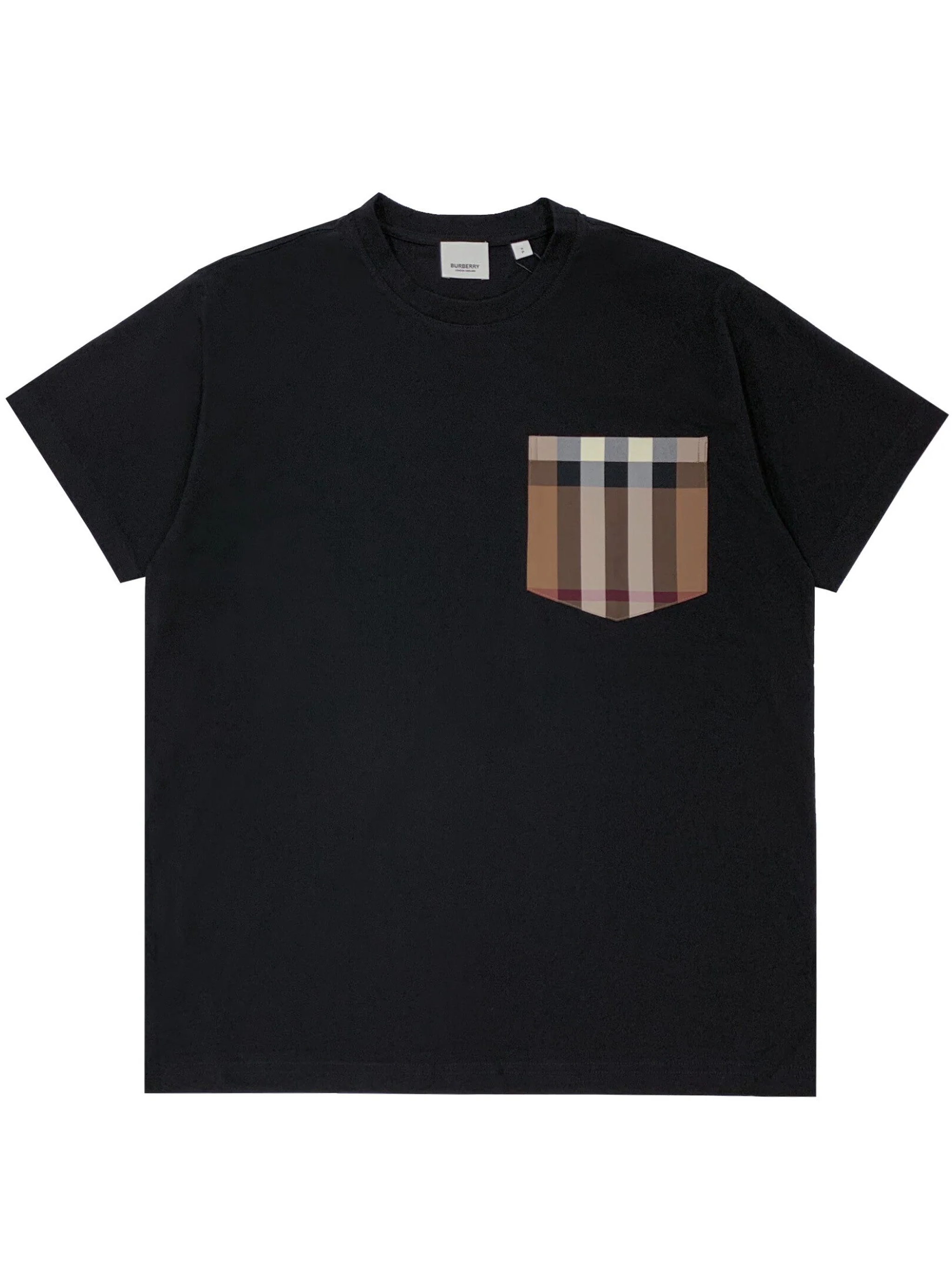 Burberry Check Pocket T-Shirt in Black