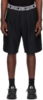 Black Jacquard Shorts