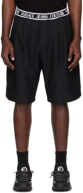 Black Jacquard Shorts