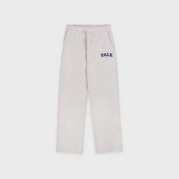Yale Classic Wide Sweatpant - Heather Gray/Navy