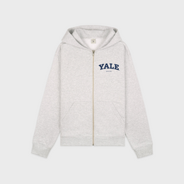 Yale Classic Zip Hoodie - Heather Gray/Navy