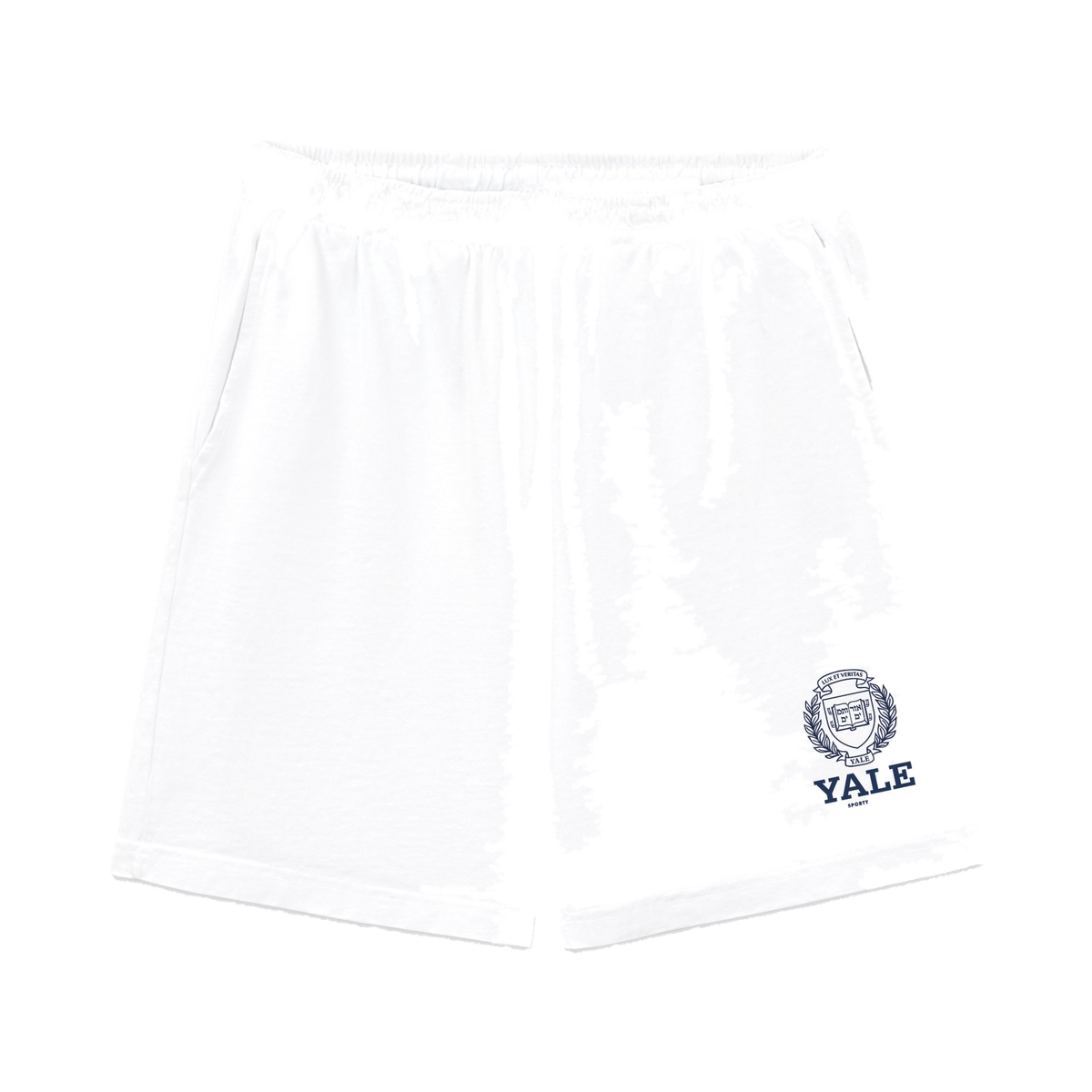 Yale Crest Gym Short - White/Navy
