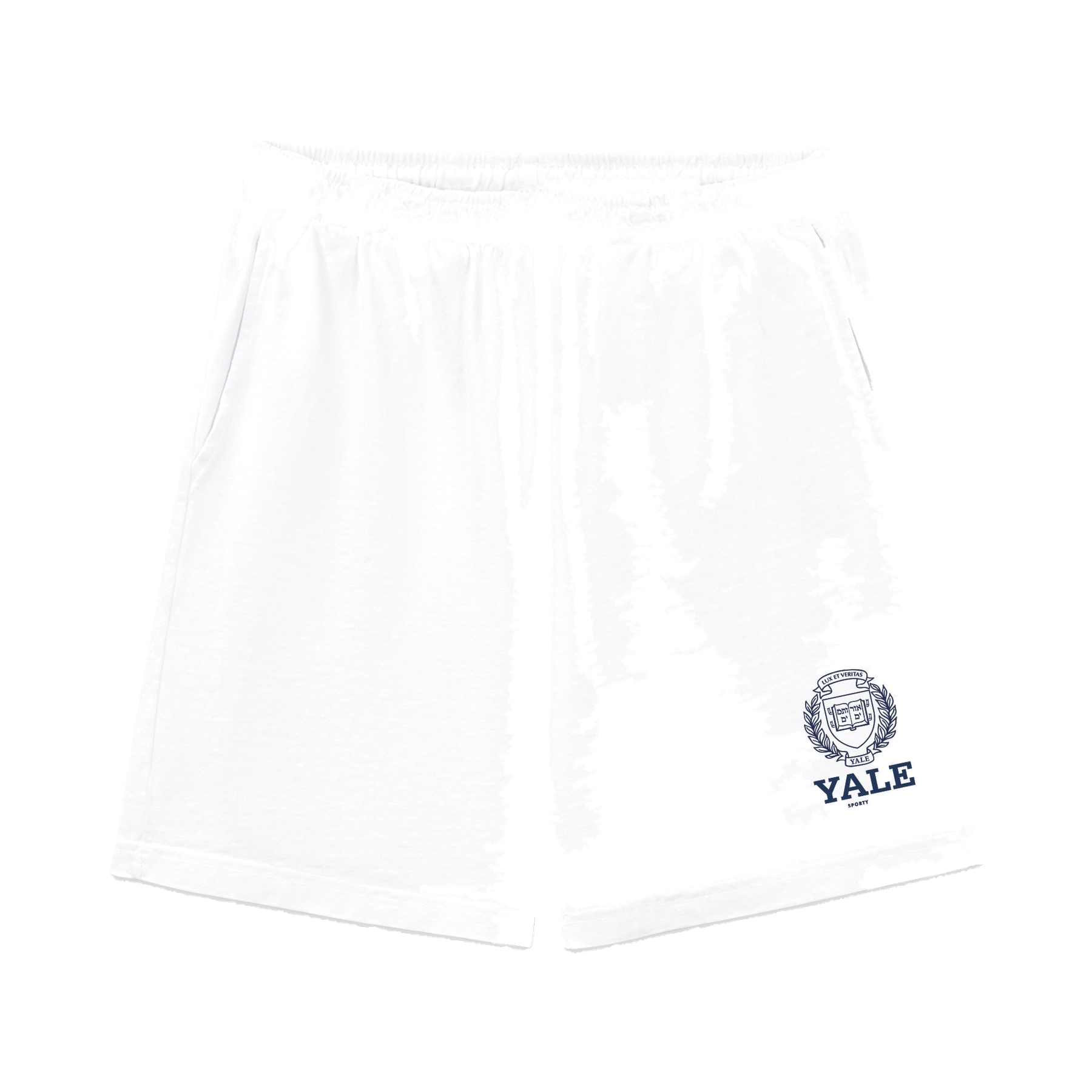Yale Crest Gym Short - White/Navy