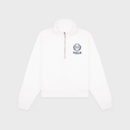Yale Crest Quarter Zip - White/Navy
