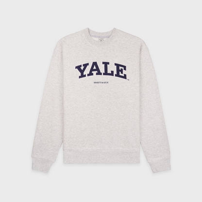 Yale Ivy Crewneck - Heather Gray/Navy