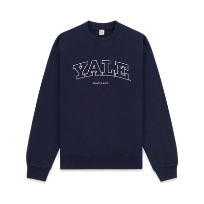 Yale Ivy Crewneck - Navy/White