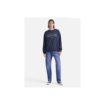 Yale Ivy Crewneck - Navy/White