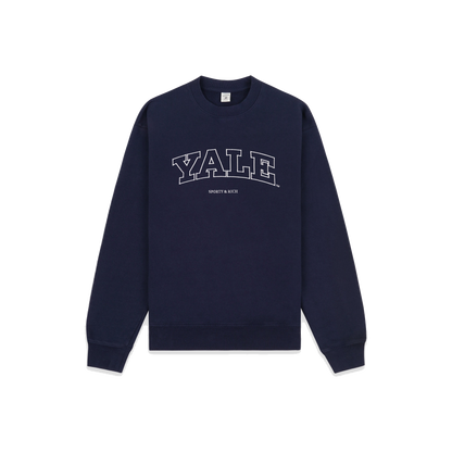 Yale Ivy Crewneck - Navy/White