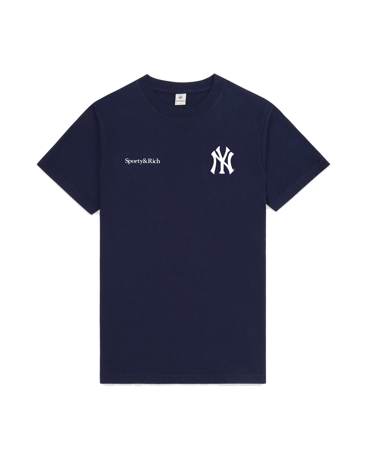 Yankees Curve T-Shirt - Navy/White