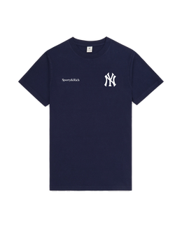 Yankees Curve T-Shirt - Navy/White