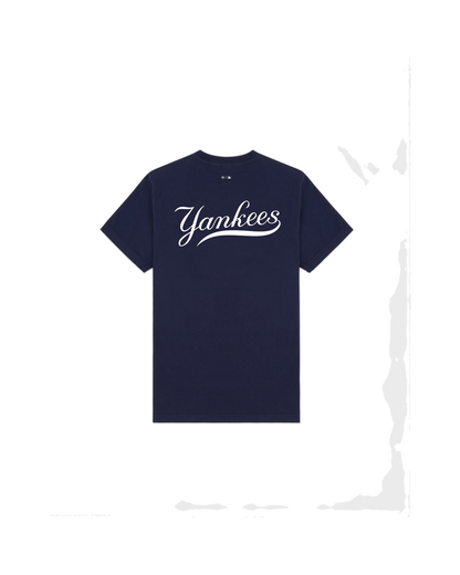 Yankees Curve T-Shirt - Navy/White