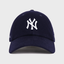 Yankees Serif Wool Hat - Navy/White