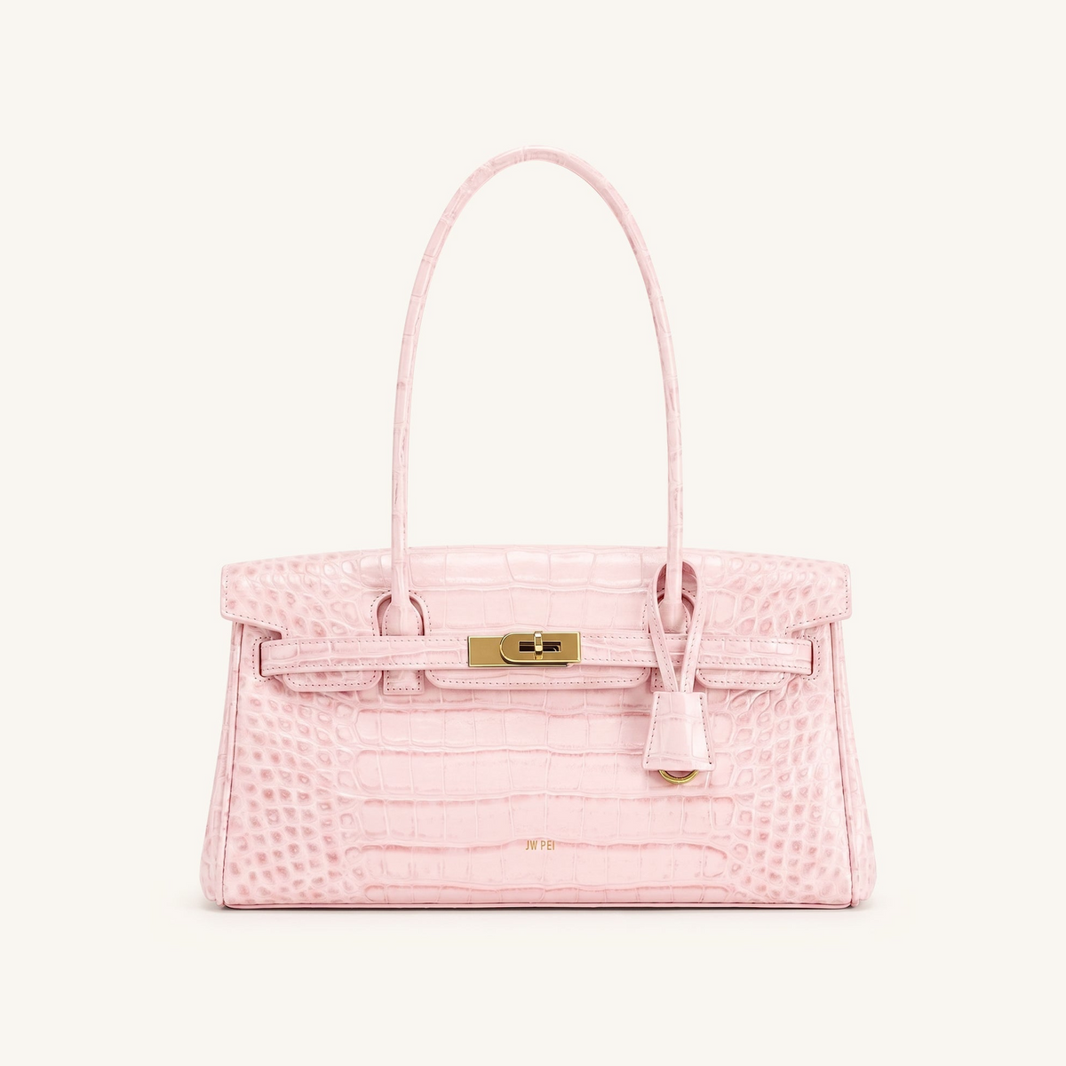Yara Shoulder Bag - Sakura Pink Croc