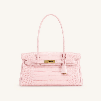 Yara Shoulder Bag - Sakura Pink Croc