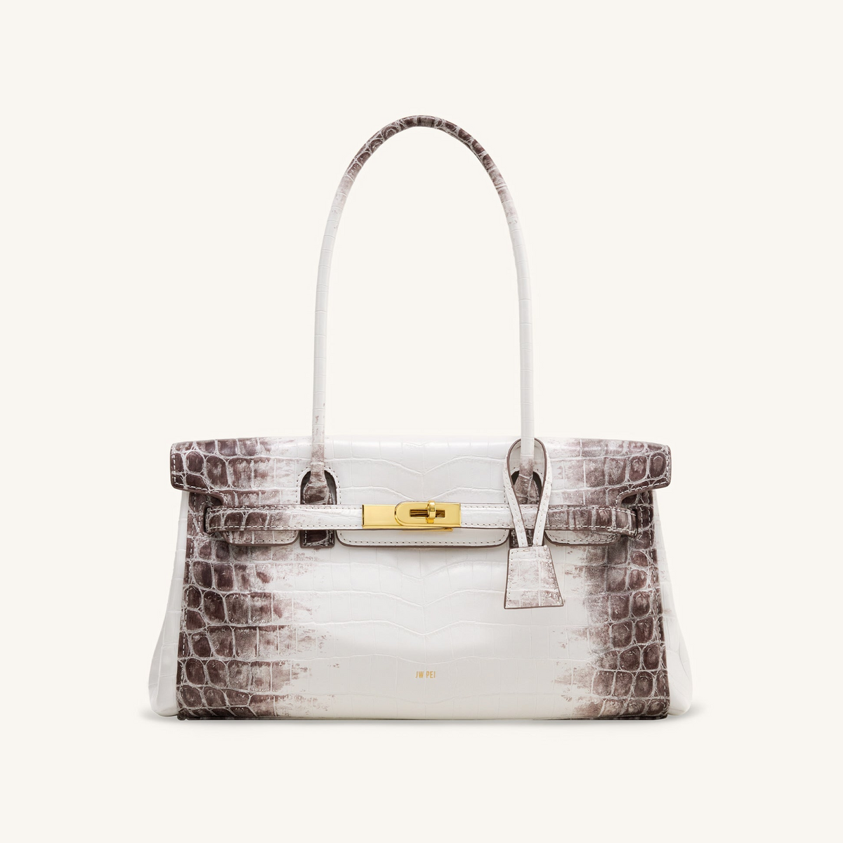 Yara Shoulder Bag - White Croc