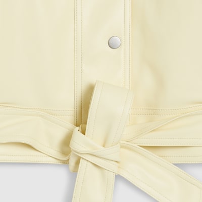 Yellow Batwing Low Belt Bomber Jacket