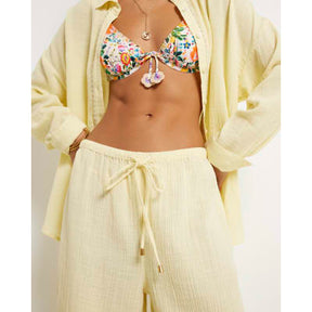 Yellow Drawstring Beach Trousers