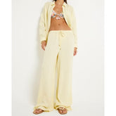 Yellow Drawstring Beach Trousers