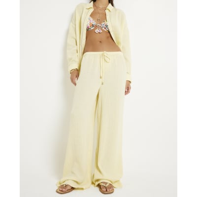 Yellow Drawstring Beach Trousers