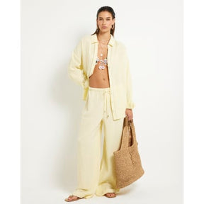 Yellow Drawstring Beach Trousers