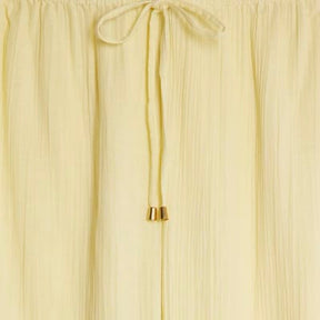 Yellow Long Sleeve Tie Back Beach Shirt