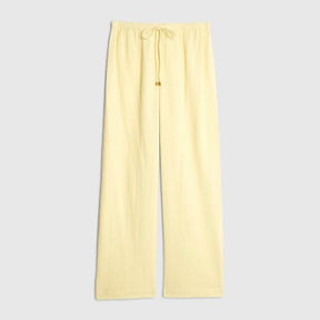 Yellow Long Sleeve Tie Back Beach Shirt