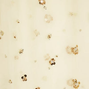 Yellow Mesh Embellished Midi Beach Skirt