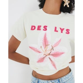 Yellow Short Sleeve Floral Diamante T-shirt