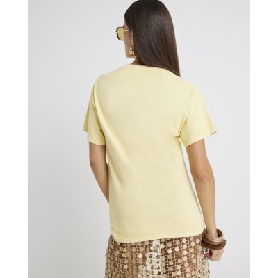 Yellow Short Sleeve Fresh Coconut T-shirt