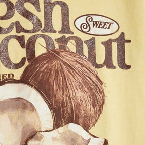 Yellow Short Sleeve Fresh Coconut T-shirt